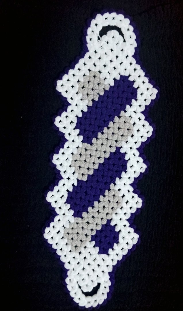 Mor ve Gri Örgü Banyo Süngeri - Görsel 2