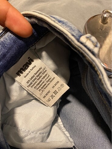 l Beden mavi Renk İspanyol paça pantolon