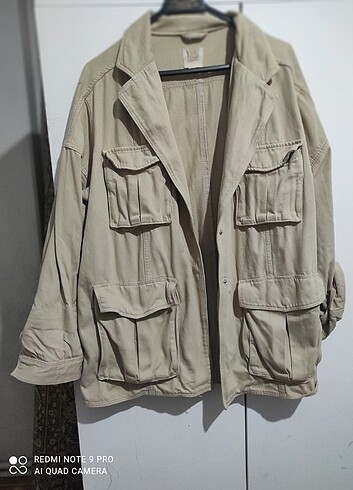 Bej rengi oversize ceket 