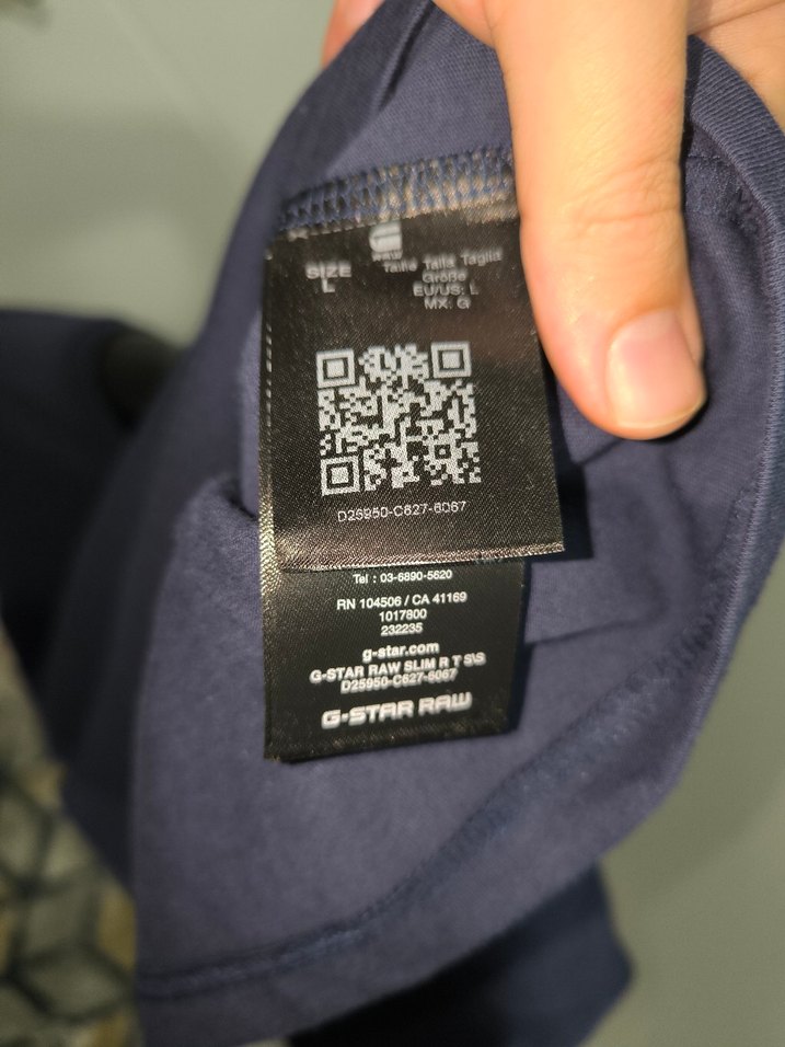 G-Star Raw Erkek Lacivert Denim Tişört — görsel 4/4