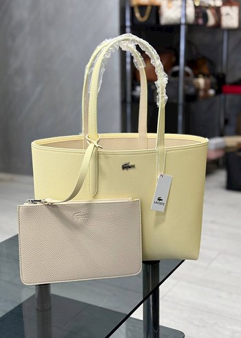 Lacoste sari Deri Kadın Çanta