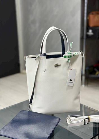 Lacoste Beyaz Deri Kadın Çanta
