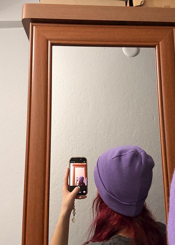 Pastel Lila Kadın Bere - Görsel 2