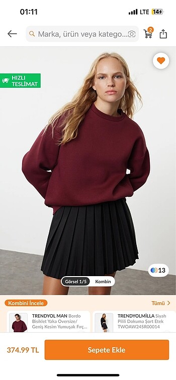 milla bordo sweatshirt