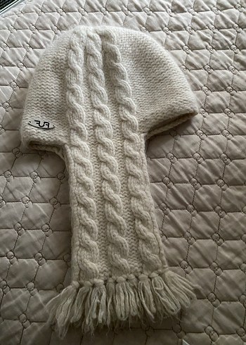 Örgü Kadın Bere - Beyaz, Bohem Tarz - Görsel 2