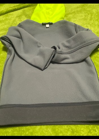 Erkek Gri Kapüşonlu Sweatshirt kız ve erek - Görsel 7