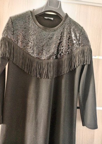 Siyah Uzun Kollu Gotik Elbise - Görsel 6