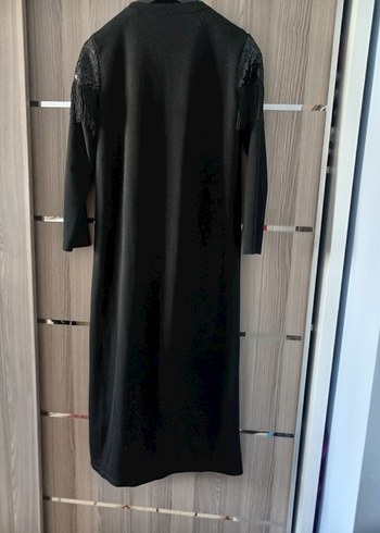 Siyah Uzun Kollu Gotik Elbise - Görsel 2