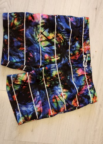 Renkli Tie-Dye Pliseli Erkek Mini Mayo - Görsel 3