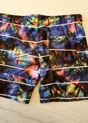 Renkli Tie-Dye Pliseli Erkek Mini Mayo - Görsel 2