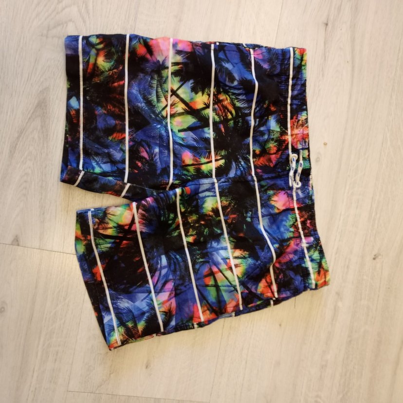 Renkli Tie-Dye Pliseli Erkek Mini Mayo - Görsel 3