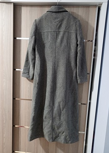 Uzun Gri Kışlık Kaban boyu 125 koltuk altı 49 cm - Görsel 2