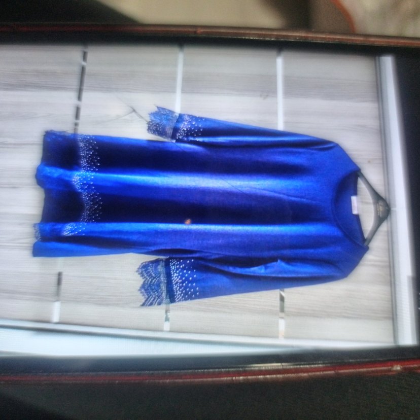 Mavi Uzun Kollu Kadın Tunik - Görsel 3