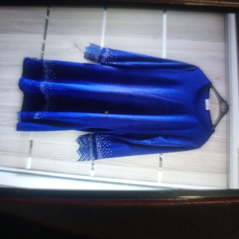 Mavi Uzun Kollu Kadın Tunik - Görsel 2