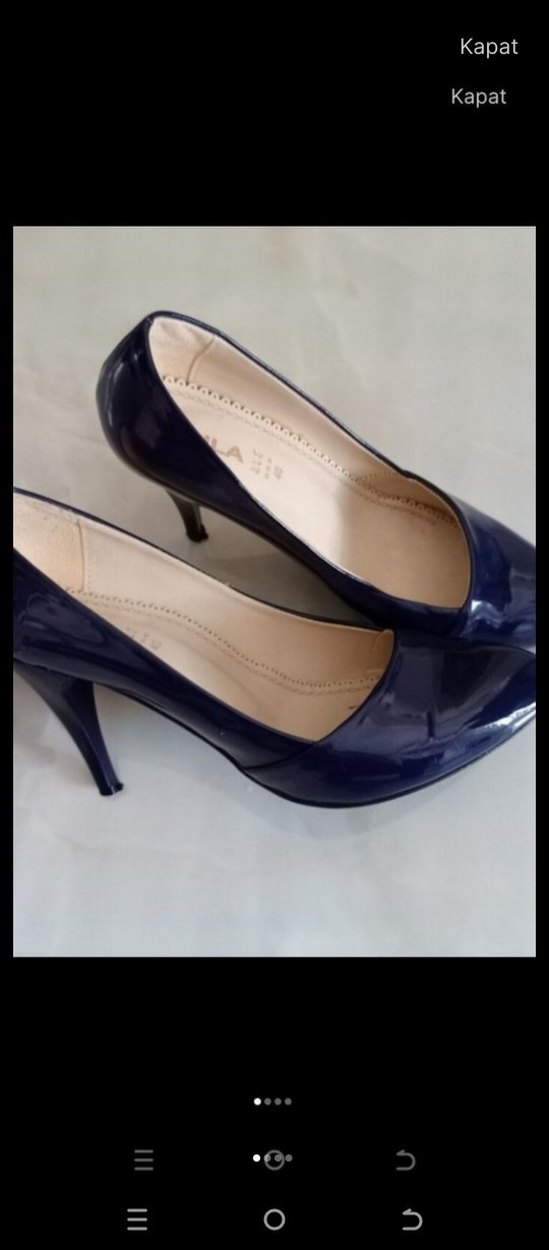 Parlak Mavi Kadın Topuklu Stiletto - Görsel 3