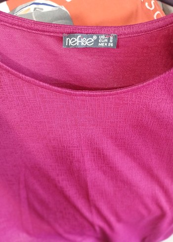 Bordo Dantel Detaylı Uzun Kollu  Tunik - Görsel 3