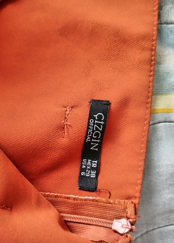 Kadın Kahverengi Baskılı Midi Pantolon - Görsel 2