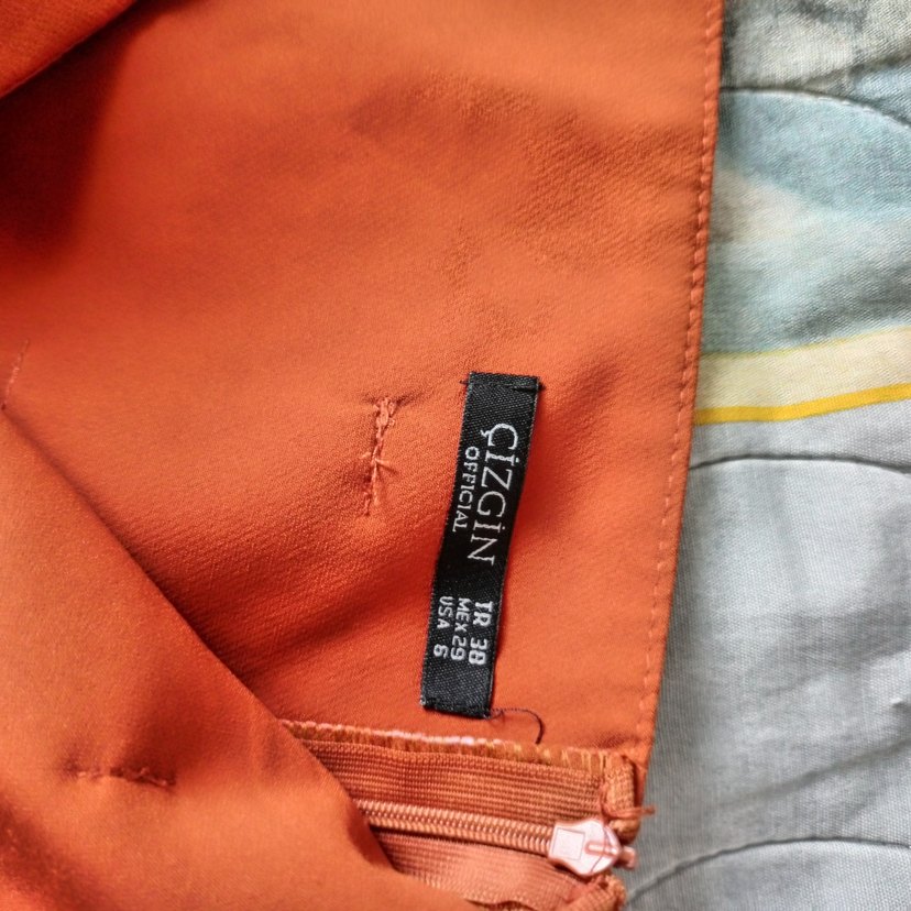 Kadın Kahverengi Baskılı Midi Pantolon - Görsel 2