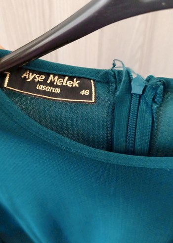 Nakışlı Uzun Turkuaz Kadın Henna Elbisesi - Görsel 2