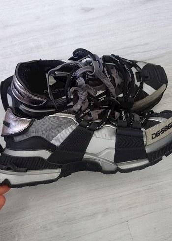 Dolce & Gabbana Siyah Gri Metalik Sneaker