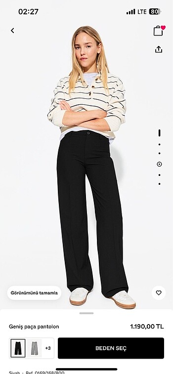 xs Beden bershka kumas pantolon