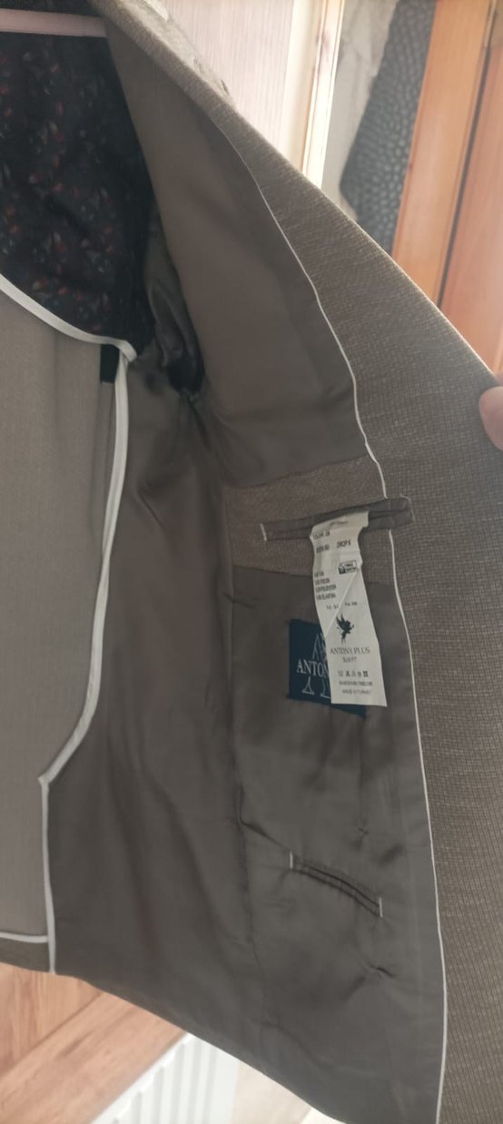 Bej Erkek Ofis Takım Elbise Ceket - Görsel 5