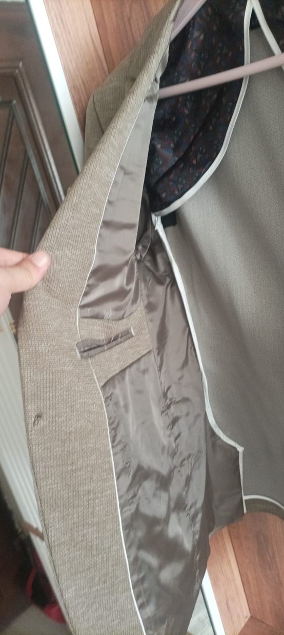 Bej Erkek Ofis Takım Elbise Ceket - Görsel 2