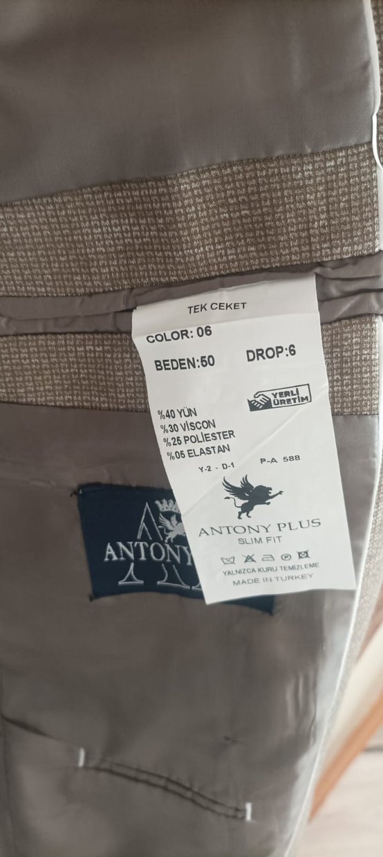 Bej Erkek Ofis Takım Elbise Ceket - Görsel 4