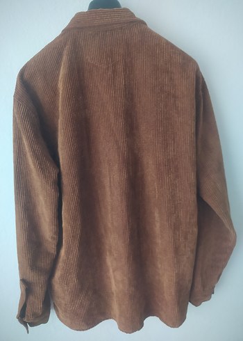 Kahverengi Süet Düğmeli Gömlek - Görsel 2