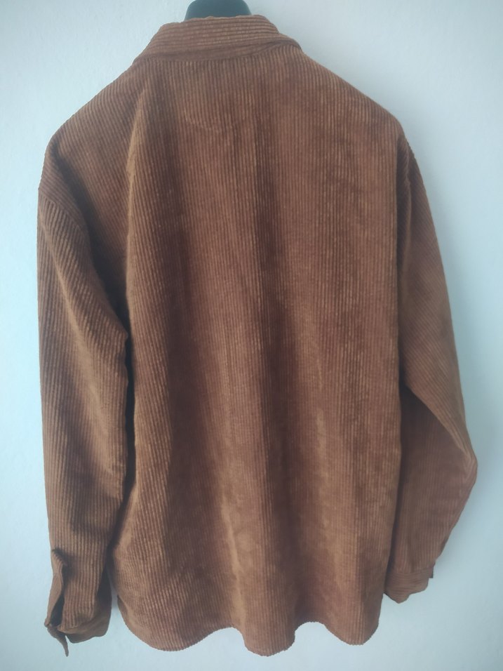 Kahverengi Süet Düğmeli Gömlek - Görsel 2
