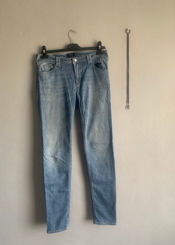 Armani Jeans Orijinal Armani Jeans Kadin Acik Mavi Denim Pantolon