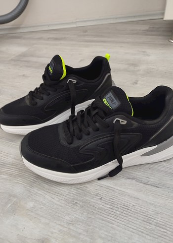 Siyah Erkek Spor Ayakkabı Velcro Detaylı - Görsel 2