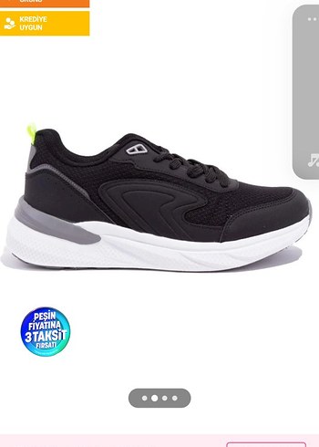 Siyah Erkek Spor Ayakkabı Velcro Detaylı - Görsel 12