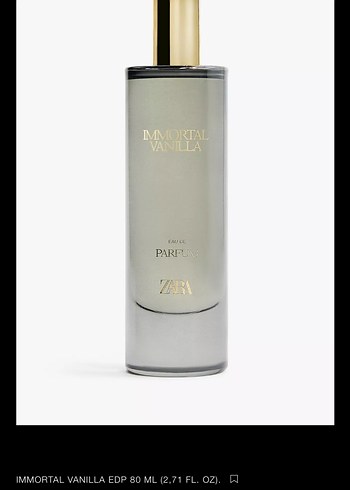 Zara Immortal Vanilla Kadın Parfümü 80 ml