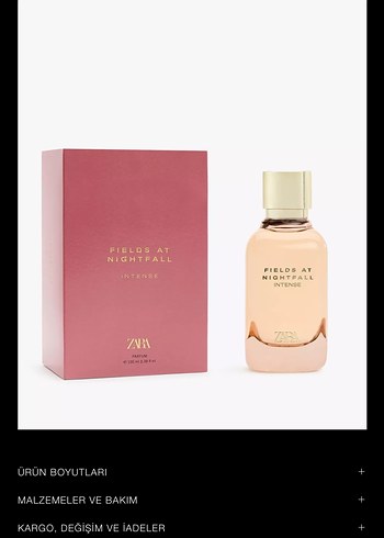 Zara Zara Fields at Nightfall Intense Kadın Parfümü 100 ml