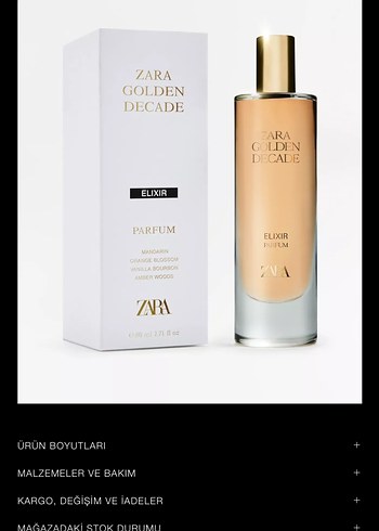 Zara Zara Golden Decade Kadın Parfümü