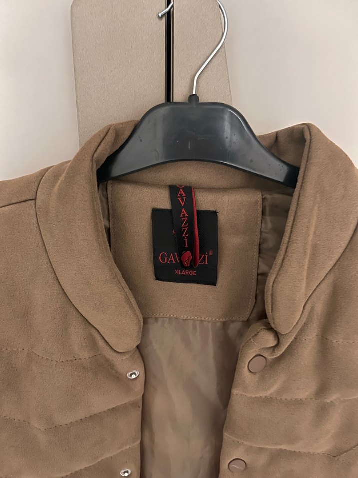 Düğmeli Bej Süet erkek Yelek - Görsel 2