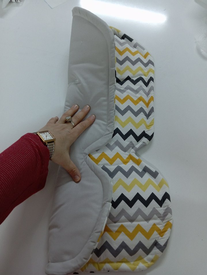 Zebra Desenli #Sarı Gri# bebek puset minderi # - Görsel 4