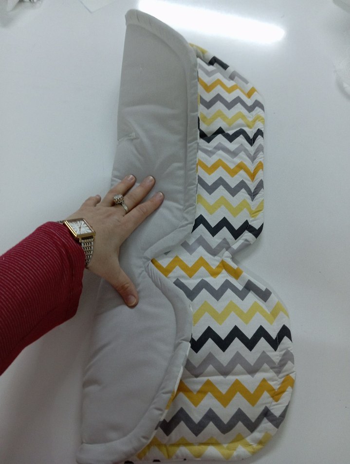 Zebra Desenli #Sarı Gri# bebek puset minderi # - Görsel 3