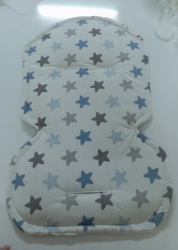 Yıldız Desenli# Gri Bebek puset Minderi# - Görsel 2