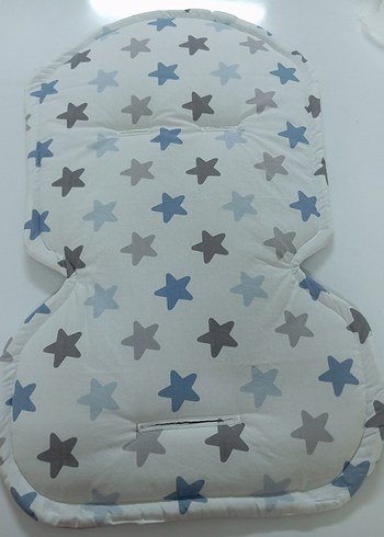 Yıldız Desenli# Gri Bebek puset Minderi# - Görsel 6