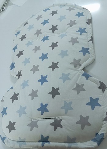 Yıldız Desenli# Gri Bebek puset Minderi# - Görsel 7