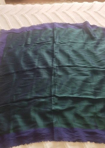 Kadın Lacivert Bohem Drapeli Şal - Görsel 2