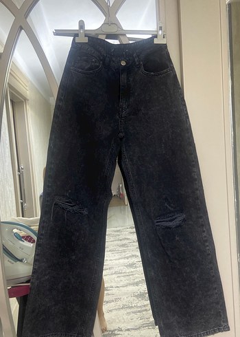 Zara Gri Tie-Dye Salaş Kadın Jean