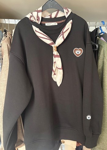 Kahverengi Baskılı Kadın Sweatshirt - Görsel 2