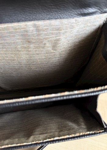 Gri Leopar Desenli Zincir Detaylı Çanta - Görsel 5