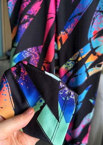 Renkli Tie-Dye Kadın Spor Tayt - Görsel 2