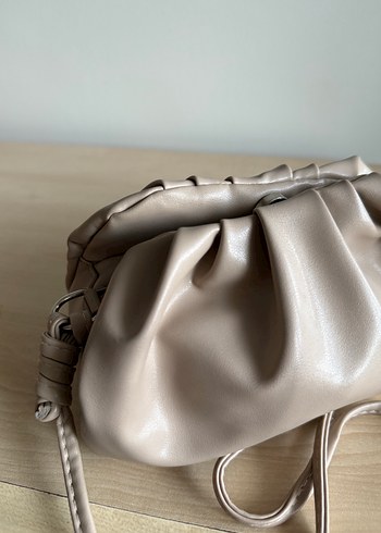 Bej Deri Pilili Kadın Çanta - Görsel 2