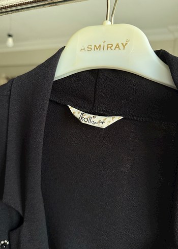 Uzun Siyah Gotik Kadın Kimono/Yelek - Görsel 6