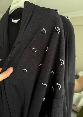 Uzun Siyah Gotik Kadın Kimono/Yelek - Görsel 2